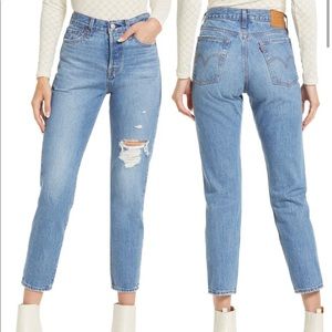 Wedgie Icon Ripped High Waist Ankle Slim Jeans